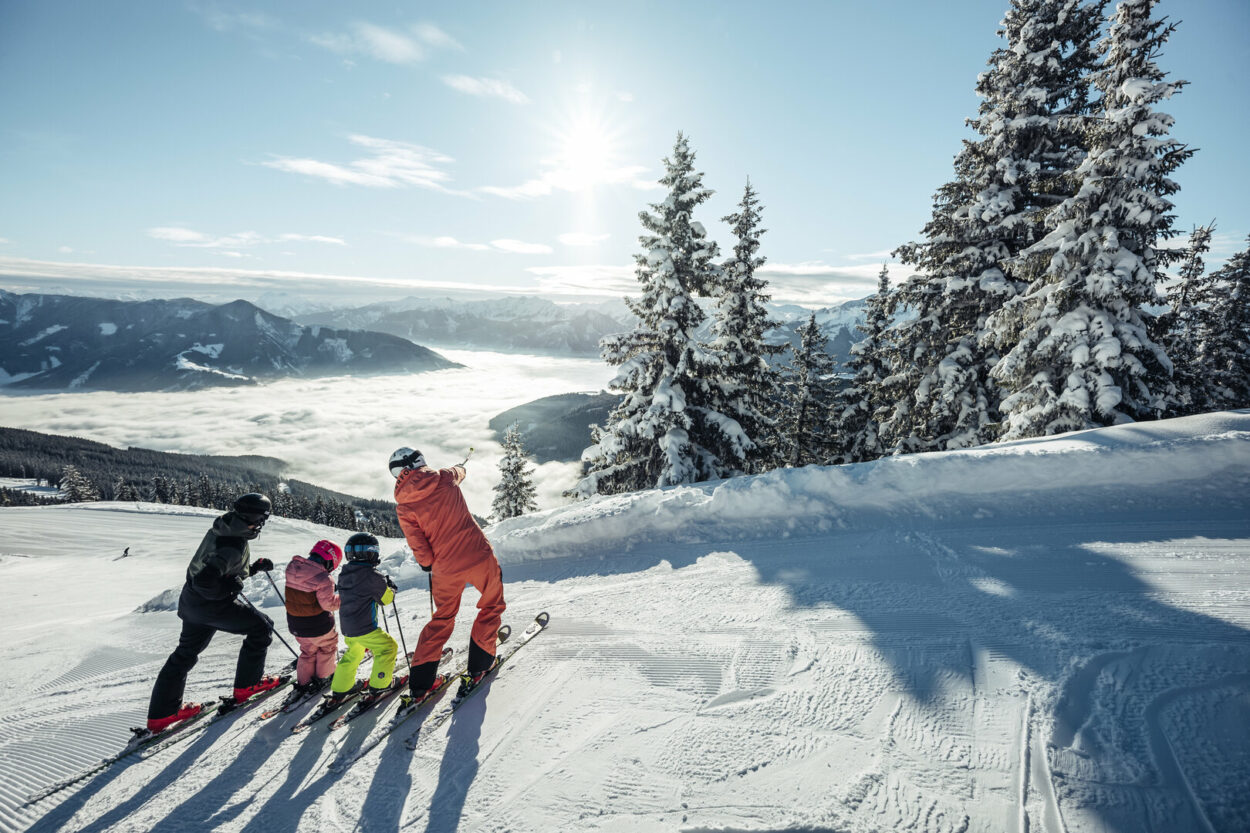 (c) Zell am See-Kaprun Tourismus Skiurlaub, Skifahren, Skiing in Zell am See Kaprun. Familienskiberg Schmittenhöhe.