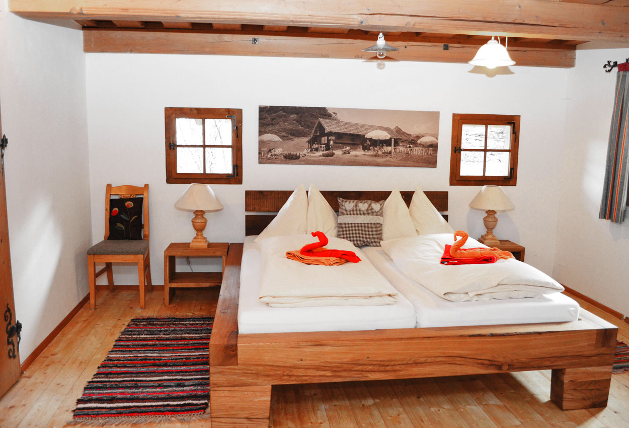 Schlafzimmer im Mesnerhaus Fuchsn.